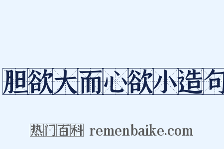 胆欲大而心欲小造句是什么意思的图片